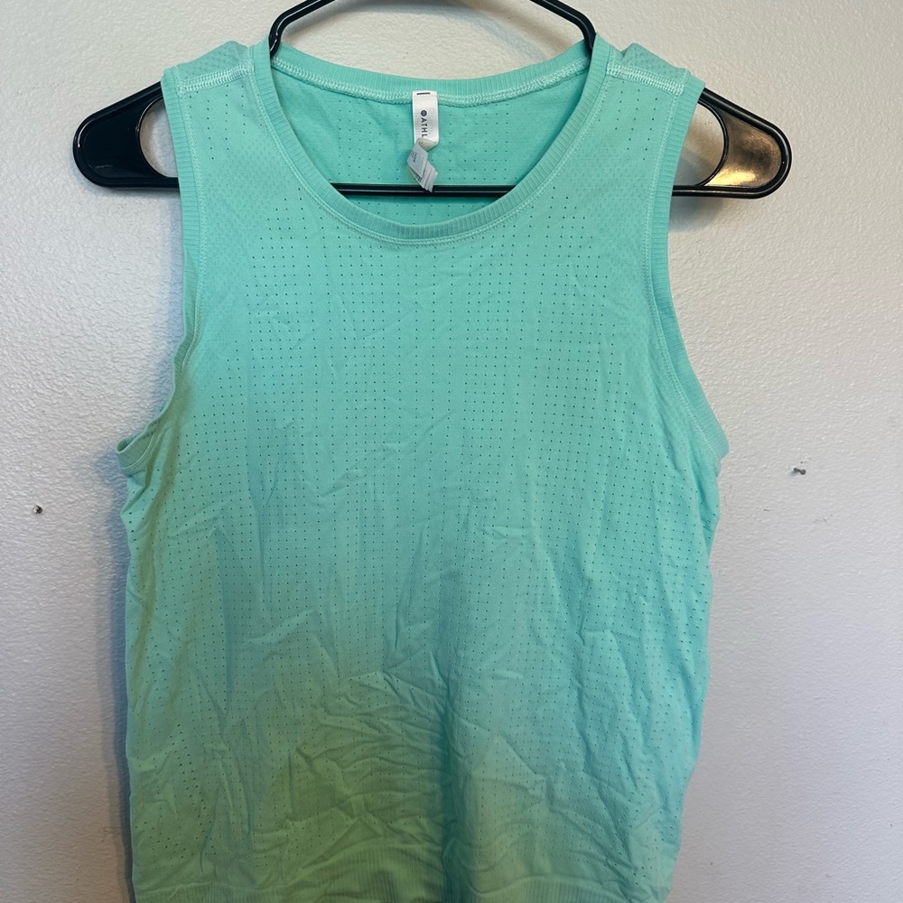 Athleta Mint Green Perforated Performance Tank